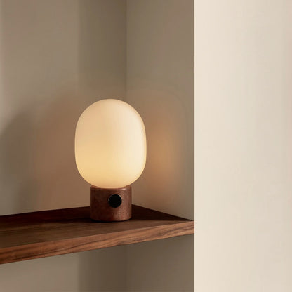 Audo CPH JWDA Large Sculptural Table Lamp - Red Travertine Table Lamp Design Mode