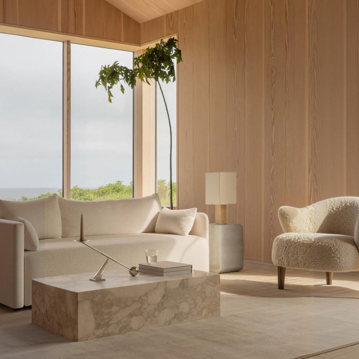 Audo CPH Nonna Travertine Table Lamp - Tall Table Lamp Design Mode