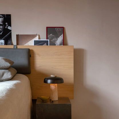 Audo CPH Reverse Travertine Stone Table Lamp - Bronzed Brass Table Lamp Design Mode