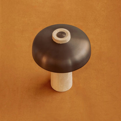 Audo CPH Reverse Travertine Stone Table Lamp - Bronzed Brass Table Lamp Design Mode