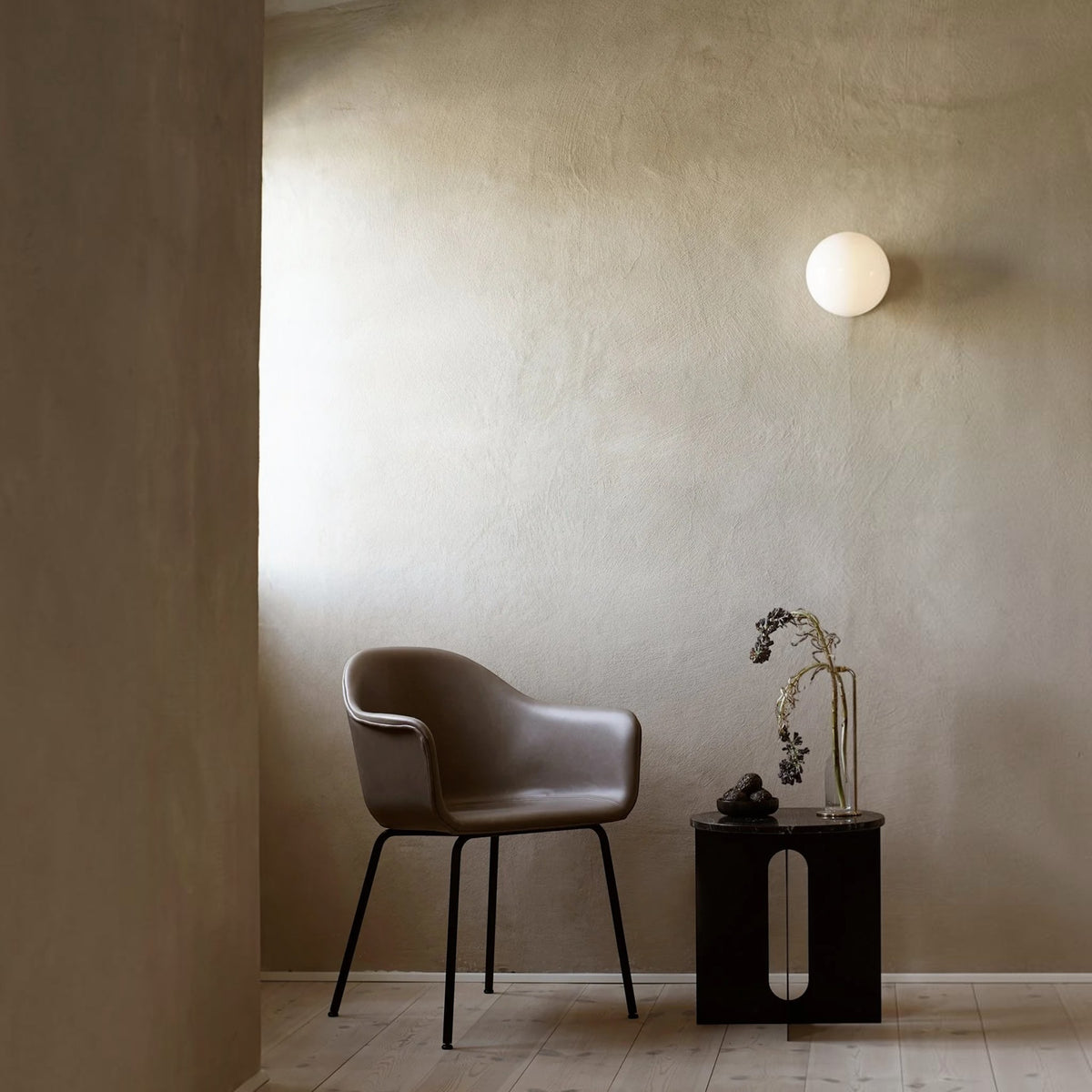 Audo CPH TR Bulb Matt Opal Ceiling/Wall Lamp - Black Wall Light Design Mode