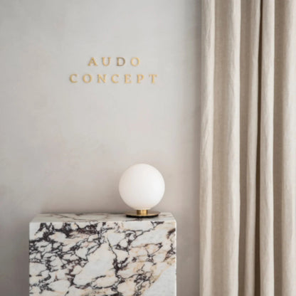 Audo CPH TR Bulb Matt Opal Ceiling/Wall Lamp - Brushed Brass Wall Light Design Mode