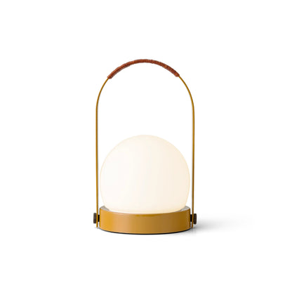 Audo CPH Carrie Leather Portable Lamp - Bronzed Brass Table Lamp Design Mode Golden Brown