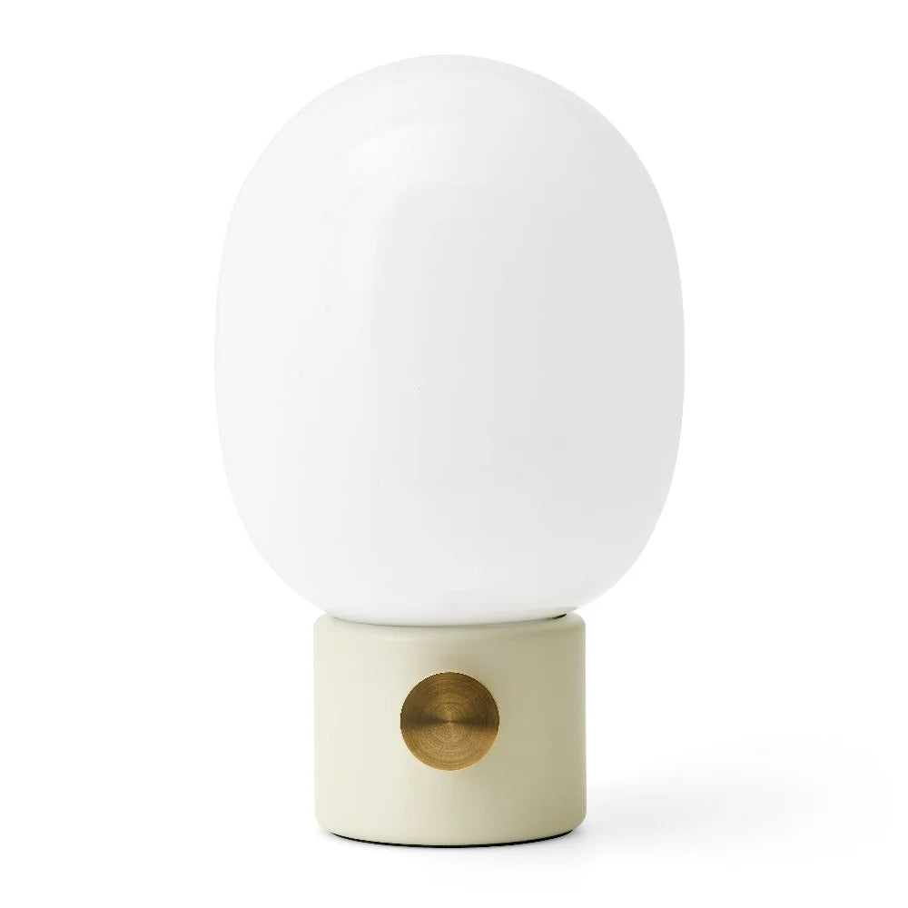 Audo CPH JWDA Sculptural Table Lamp - Polished Brass Table Lamp Design Mode Alabaster White