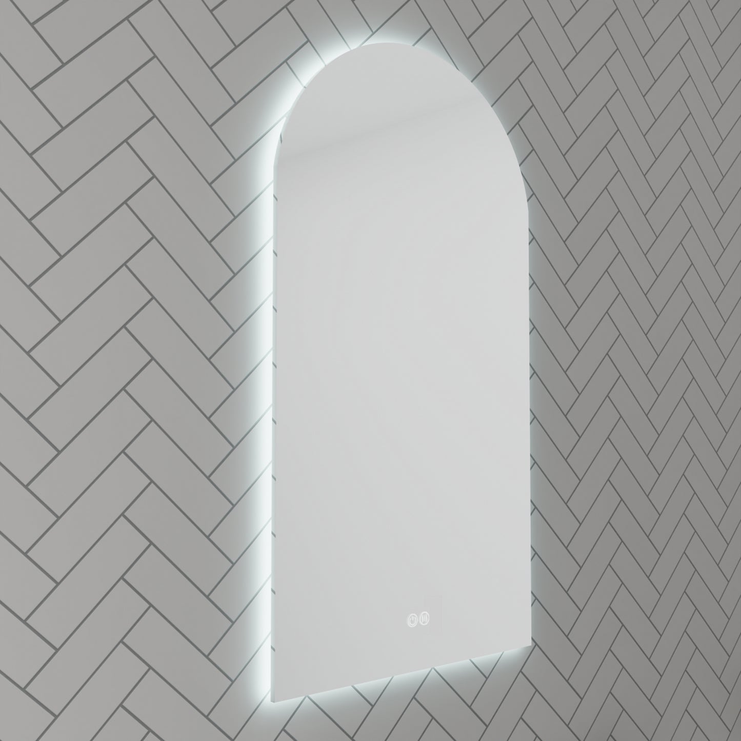 Aura Frameless Arch LED Bathroom Mirror Mirror Lumixe
