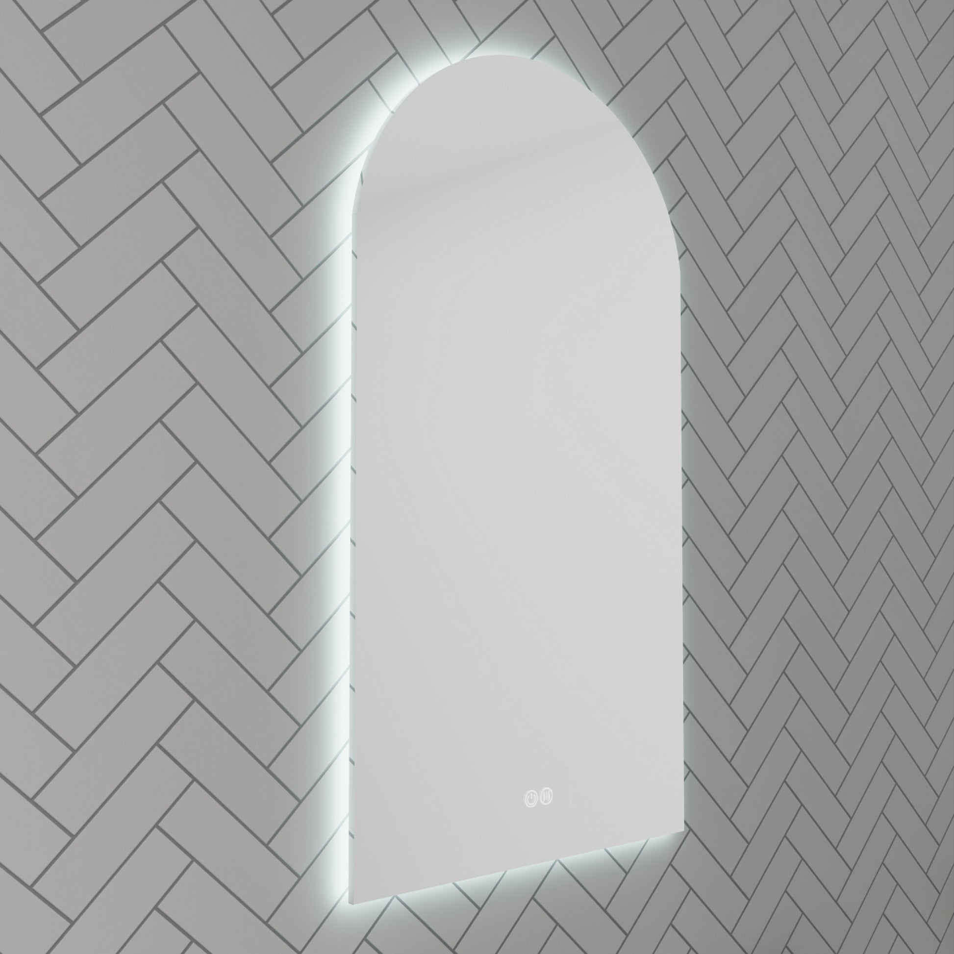 Aura Frameless Arch LED Bathroom Mirror Mirror Lumixe