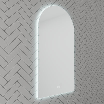 Aura Frameless Arch LED Bathroom Mirror Mirror Lumixe