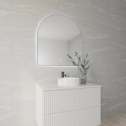 Aura Framed Arch LED Bathroom Mirror Mirror Lumixe