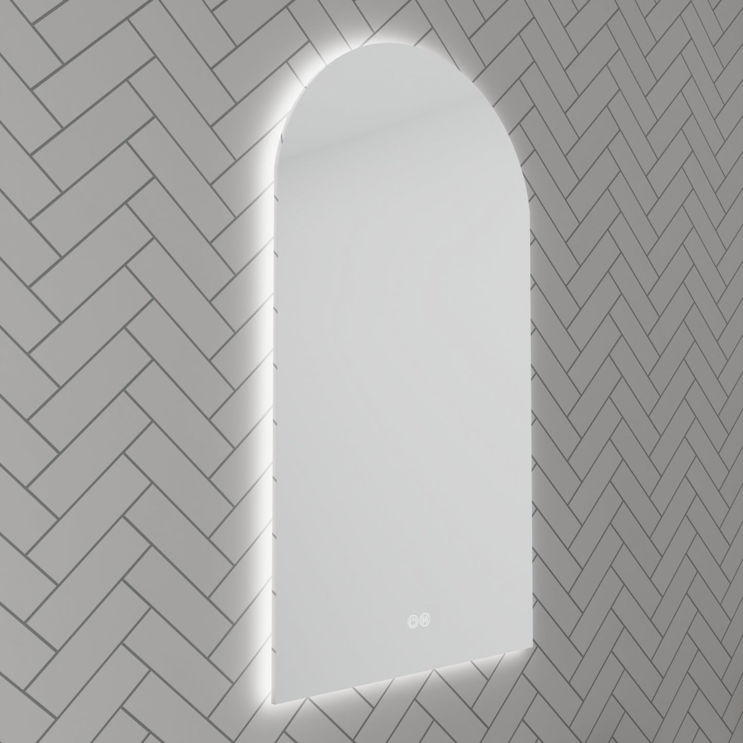 Aura Frameless Arch LED Bathroom Mirror Mirror Lumixe