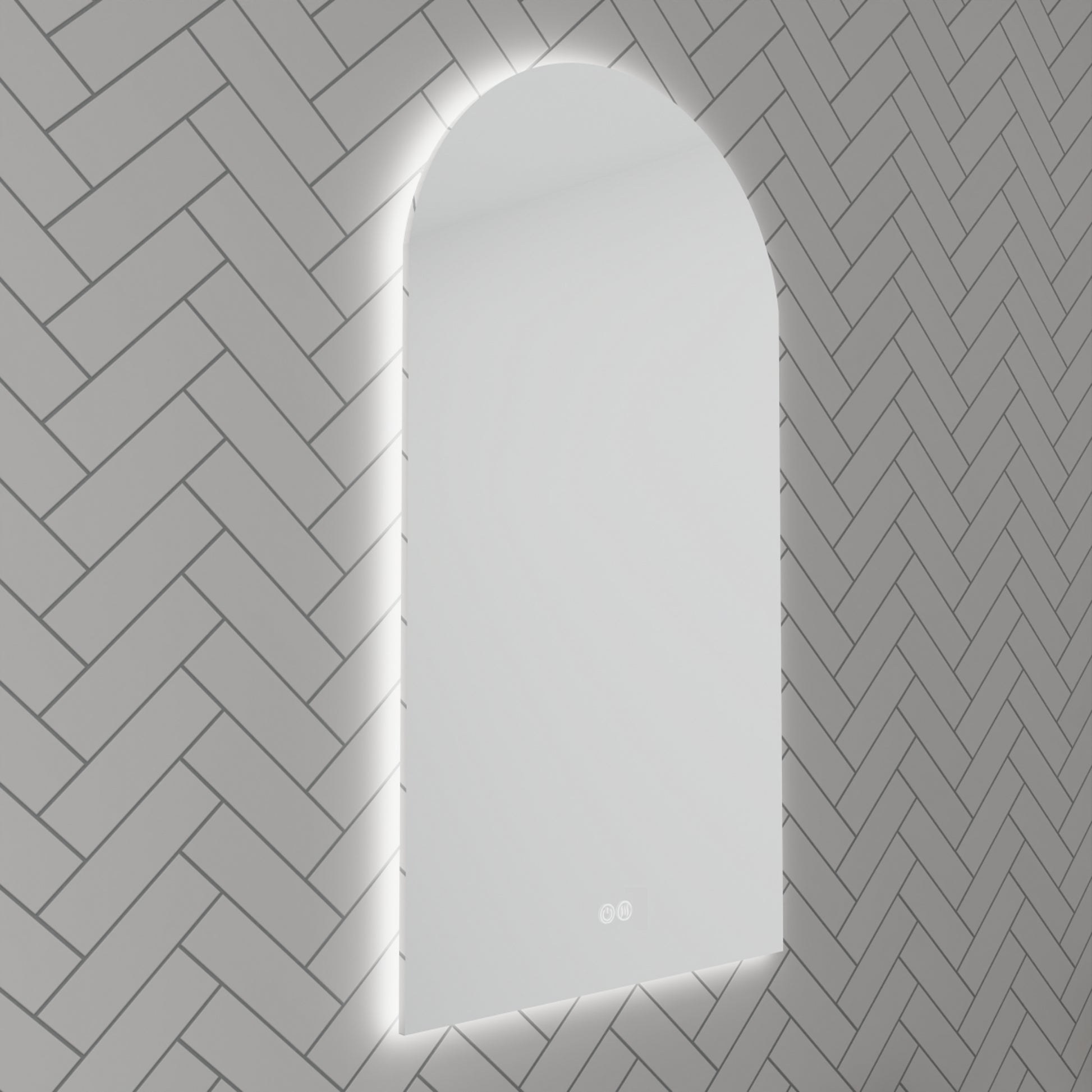 Aura Frameless Arch LED Bathroom Mirror Mirror Lumixe