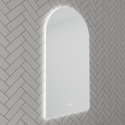 Aura Frameless Arch LED Bathroom Mirror Mirror Lumixe