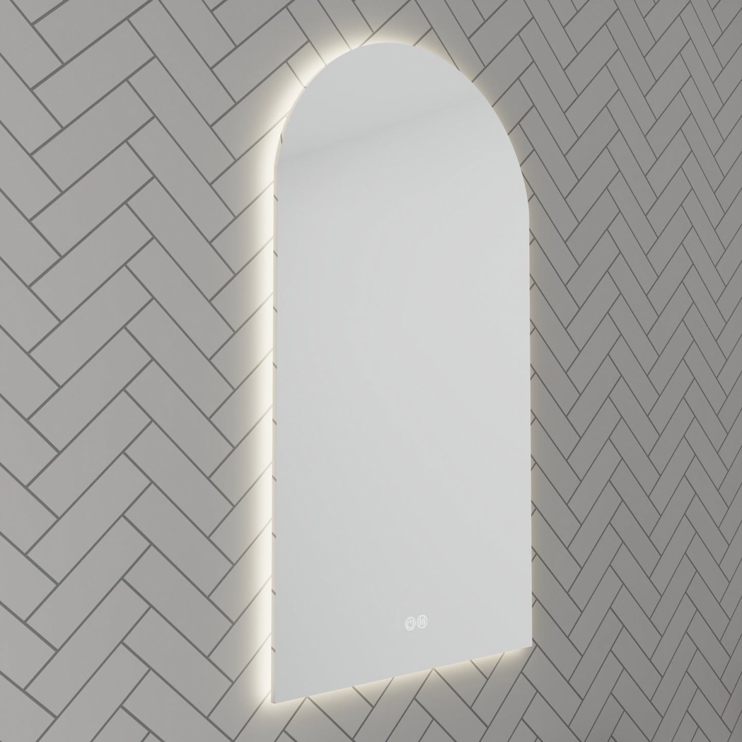 Aura Frameless Arch LED Bathroom Mirror Mirror Lumixe