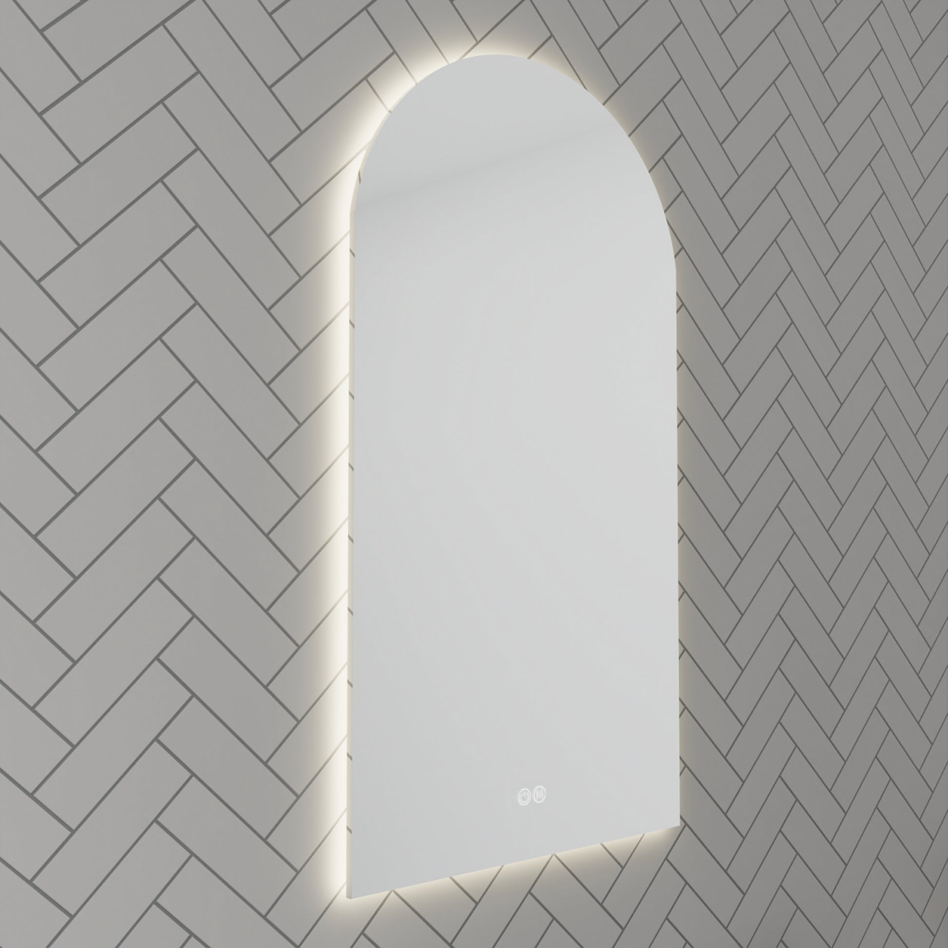 Aura Frameless Arch LED Bathroom Mirror Mirror Lumixe
