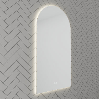 Aura Frameless Arch LED Bathroom Mirror Mirror Lumixe