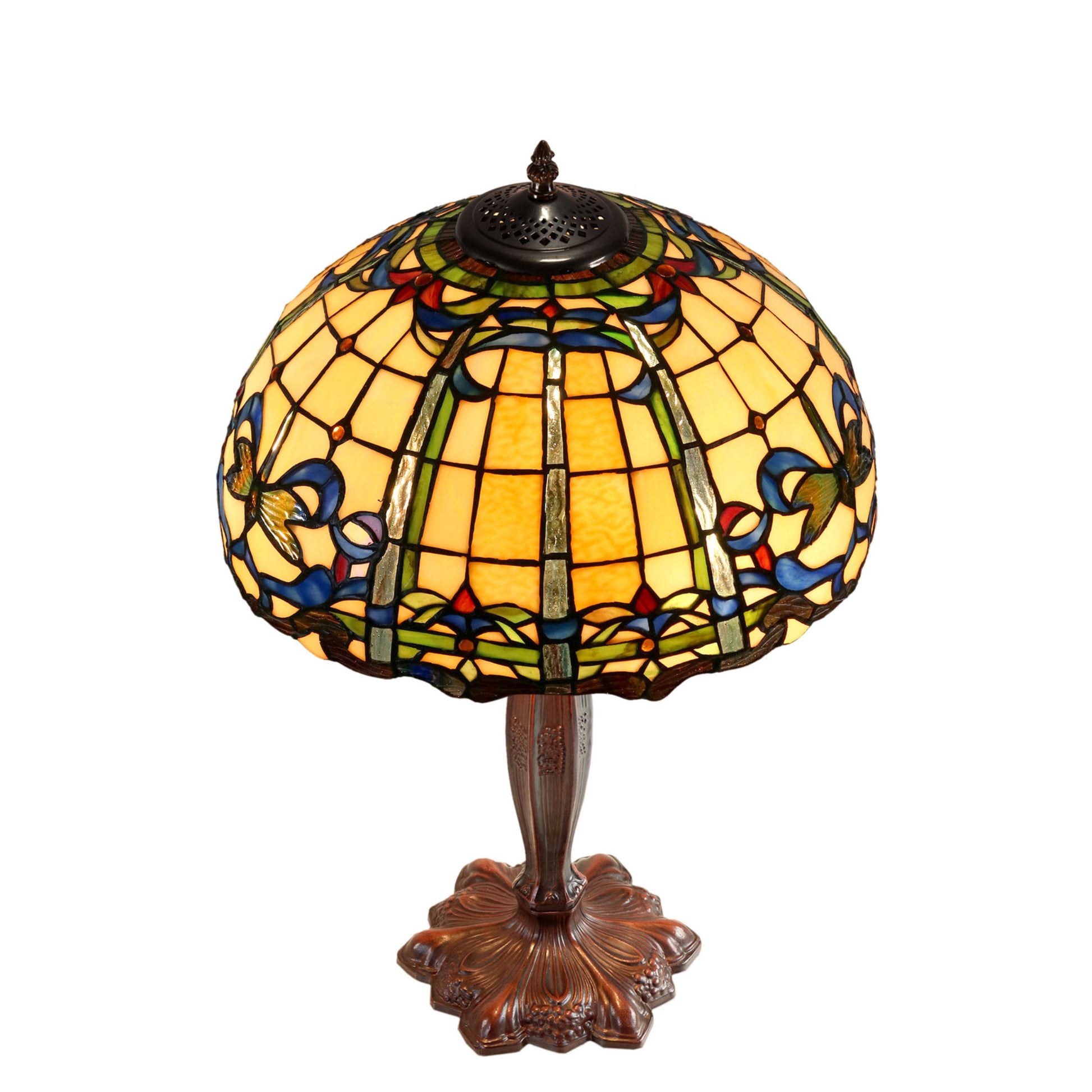 Aurora Tiffany Stained Glass Table Lamp Table Lamp G&G Bros