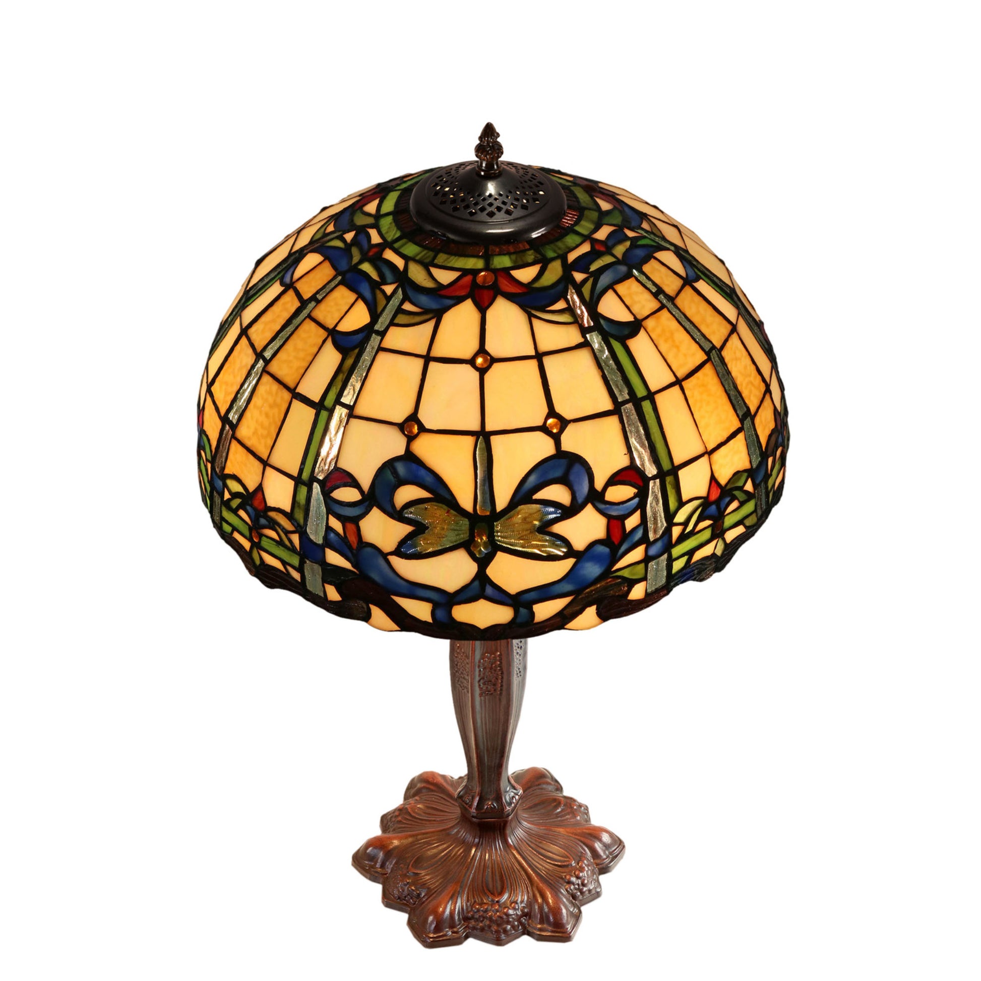 Aurora Tiffany Stained Glass Table Lamp Table Lamp G&G Bros