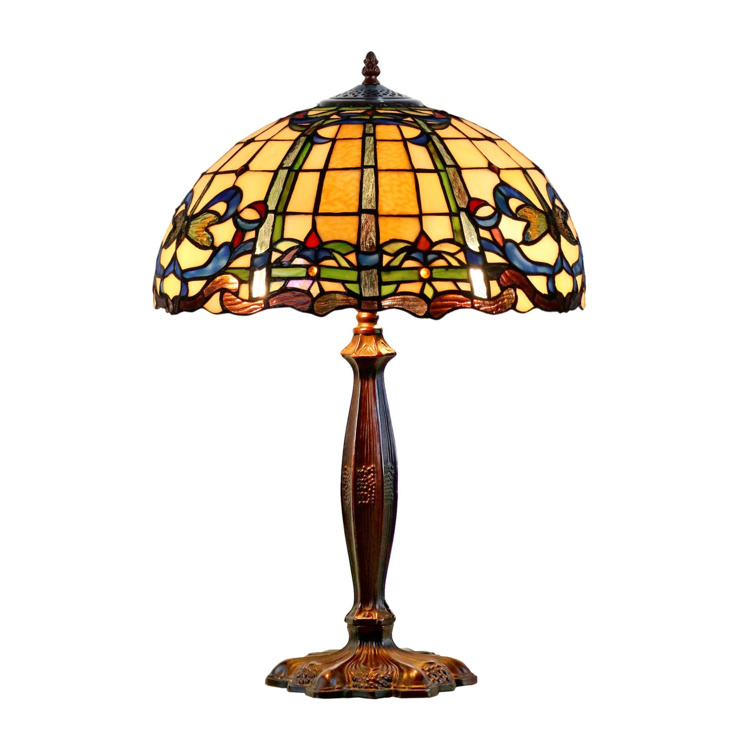 Aurora Tiffany Stained Glass Table Lamp Table Lamp G&G Bros