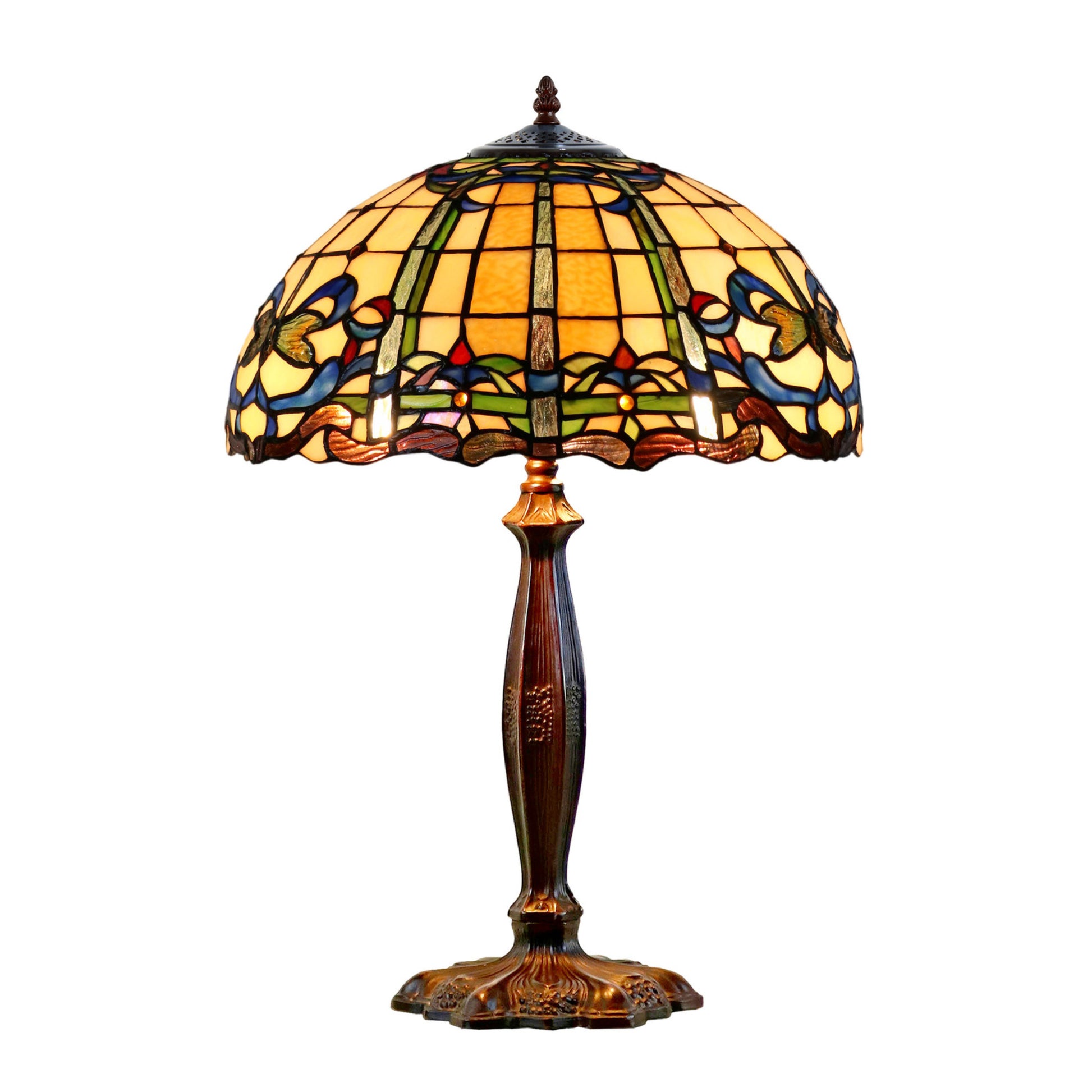 Aurora Tiffany Stained Glass Table Lamp Table Lamp G&G Bros