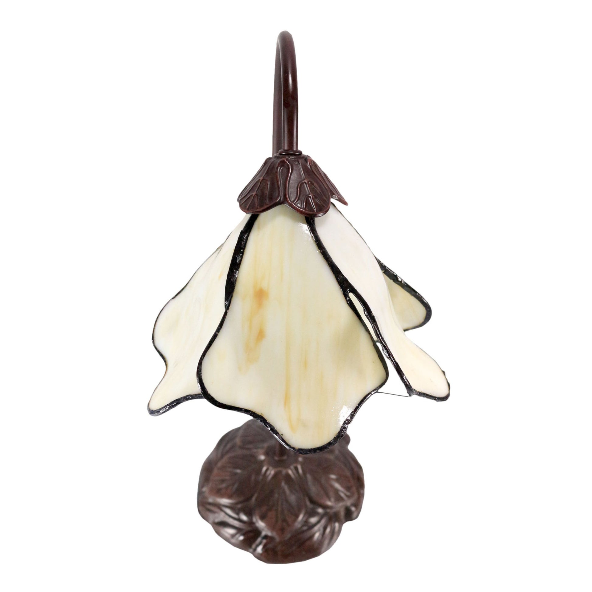 Beige Single Lotus Tiffany Stained Glass Table Lamp Table Lamp G&G Bros