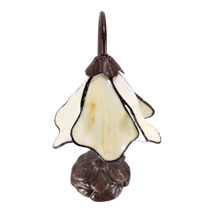 Beige Single Lotus Tiffany Stained Glass Table Lamp Table Lamp G&G Bros