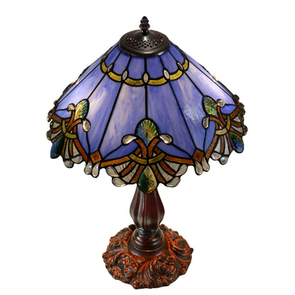 Benita Periwinkle Stained Glass Table Lamp Table Lamp G&G Bros