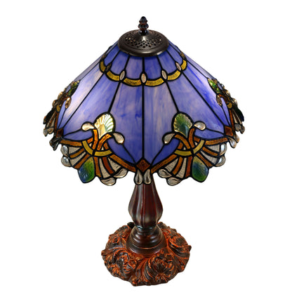 Benita Periwinkle Stained Glass Table Lamp Table Lamp G&G Bros