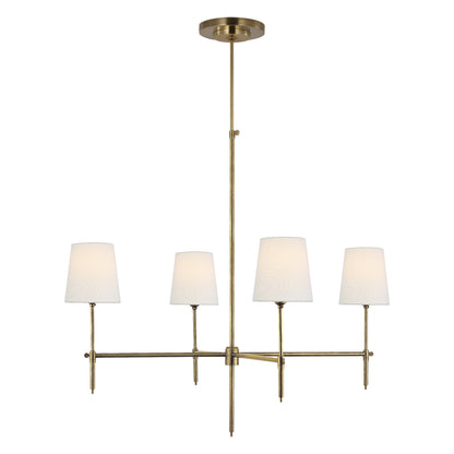Thomas O'Brien Bryant Large Linen Chandelier - Brass Pendant Light Bloomingdales Lighting Brass Large 