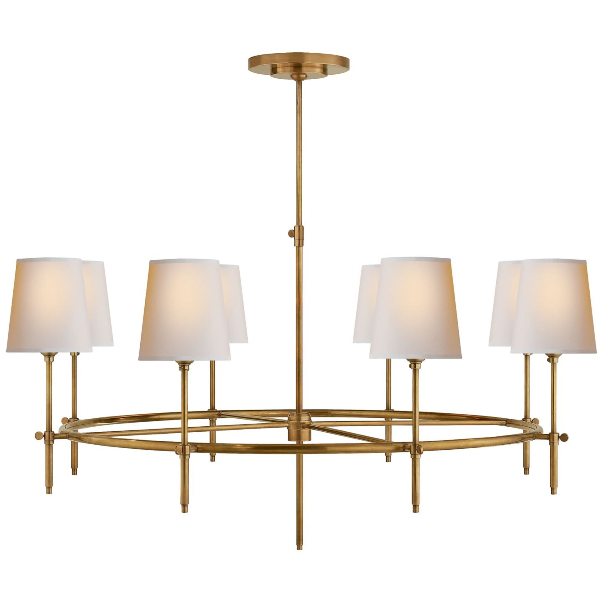 Thomas O'Brien Bryant Large Ring Chandelier - Brass Pendant Light Bloomingdales Lighting Brass  