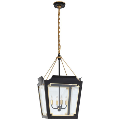 Julie Neill Caddo Medium Gild Lantern Pendant Light - Soft White Pendant Light Bloomingdales Lighting Matte Black  