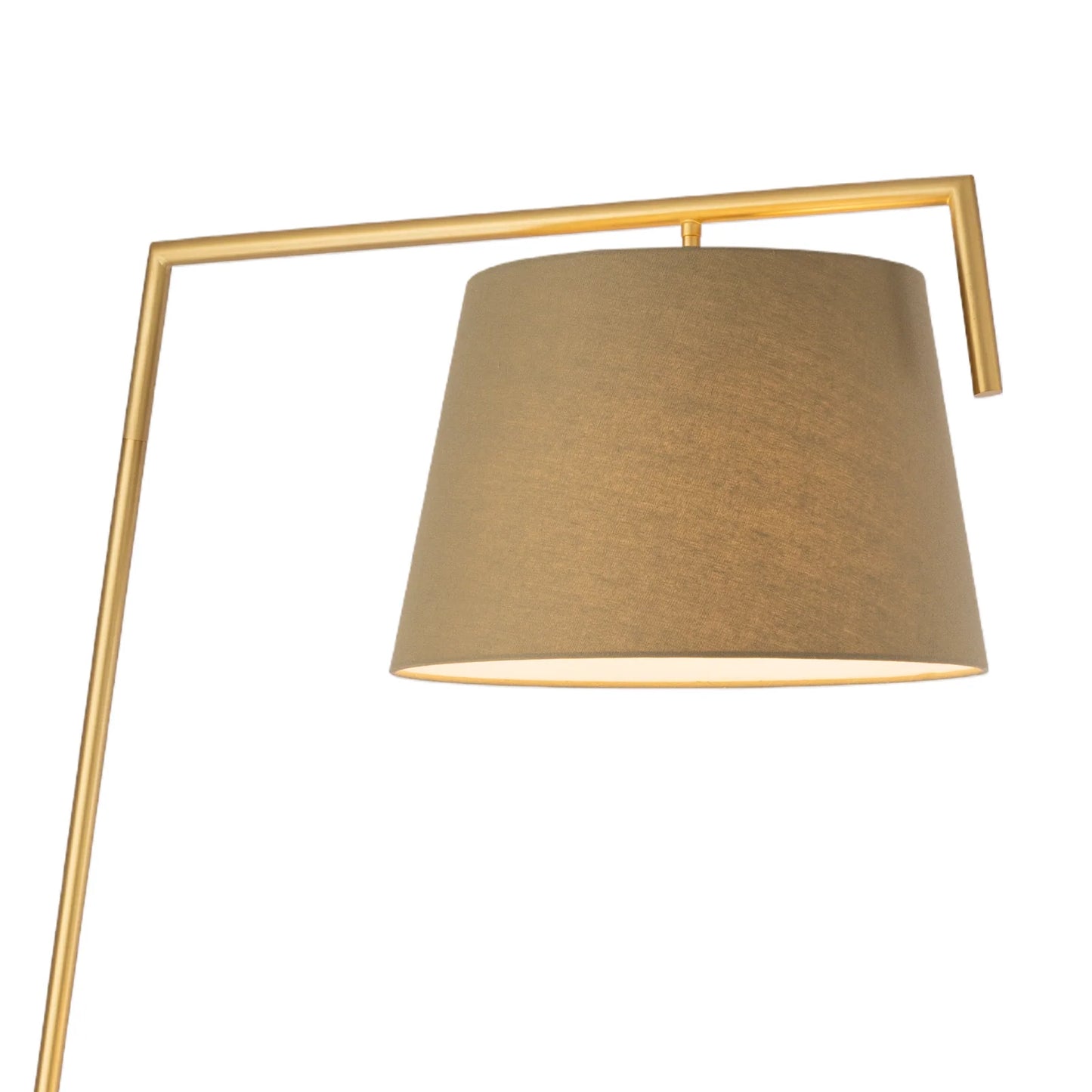 Caden Over Reach Marble Floor lamp - Brushed Brass Floor Lamp Mayfield Lighting