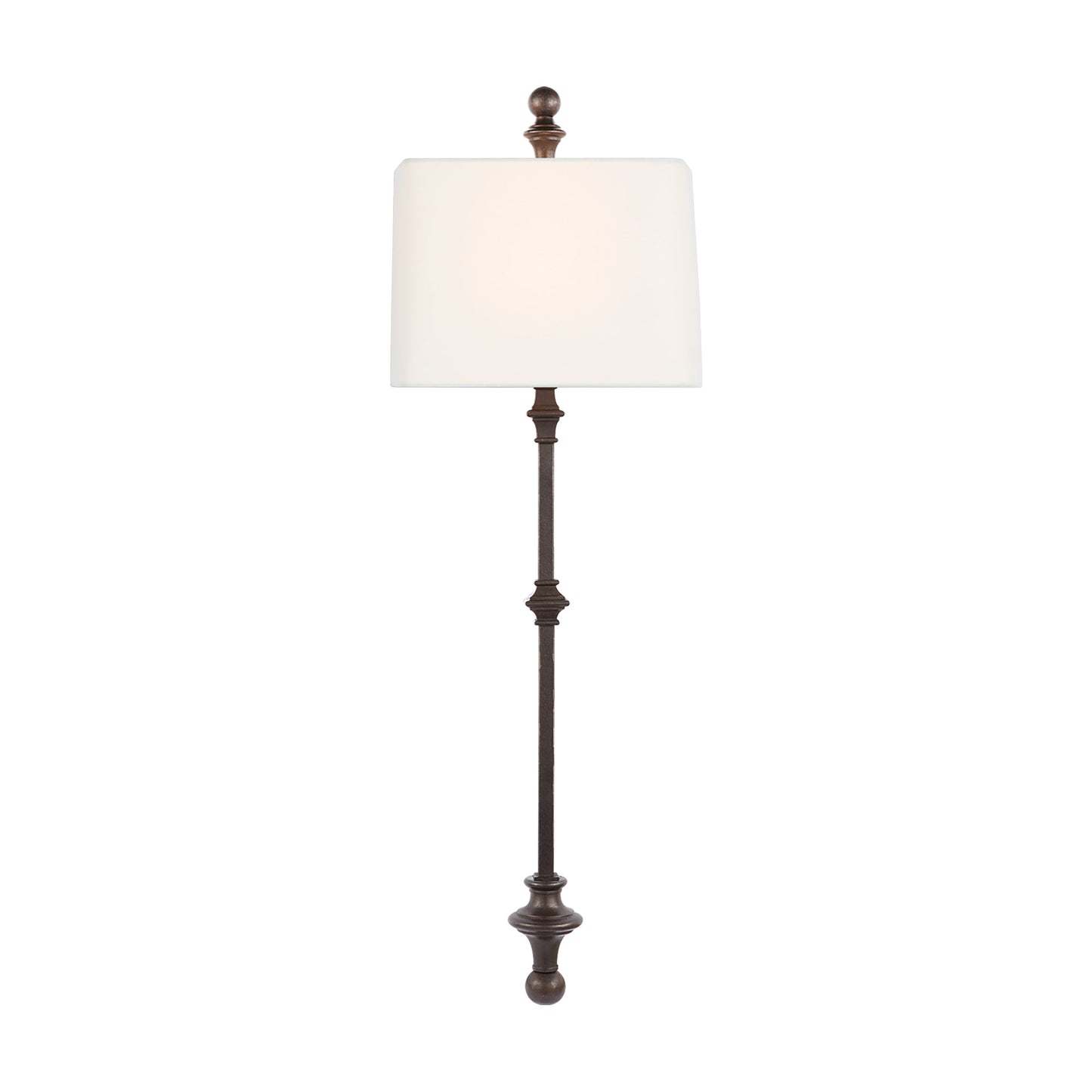 Chapman & Myers Cawdor Stanchion Linen Wall Sconce - Brass Wall Light Bloomingdales Lighting Aged Iron  