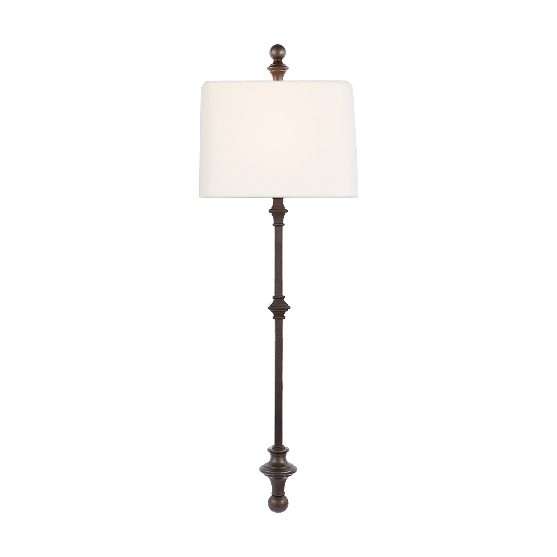 Chapman & Myers Cawdor Stanchion Linen Wall Sconce - Brass Wall Light Bloomingdales Lighting Aged Iron  
