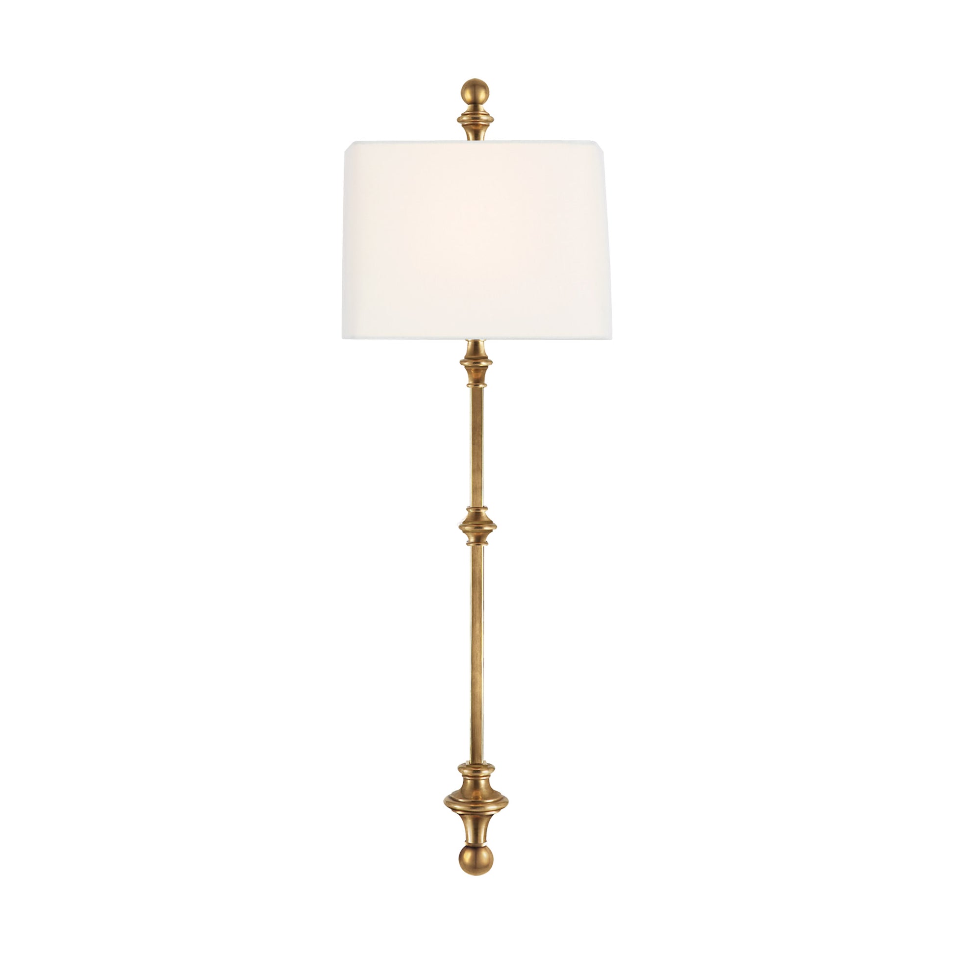 Chapman & Myers Cawdor Stanchion Linen Wall Sconce Wall Light Bloomingdales Lighting Gilded Iron