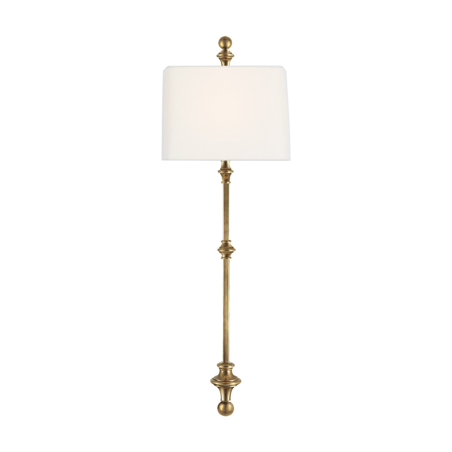 Chapman & Myers Cawdor Stanchion Linen Wall Sconce - Brass Wall Light Bloomingdales Lighting Gilded Iron  