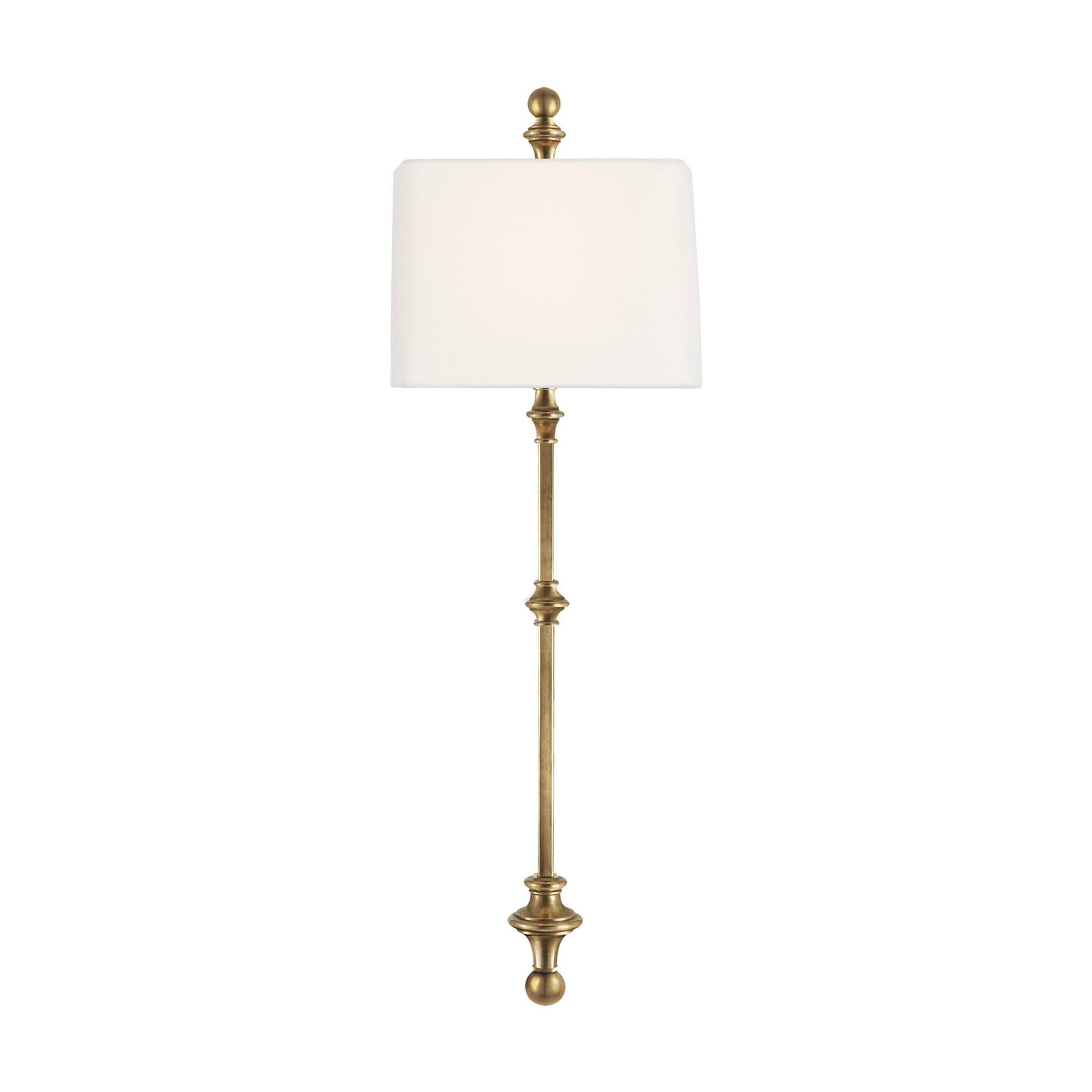 Chapman & Myers Cawdor Stanchion Linen Wall Sconce Wall Light Bloomingdales Lighting Gilded Iron