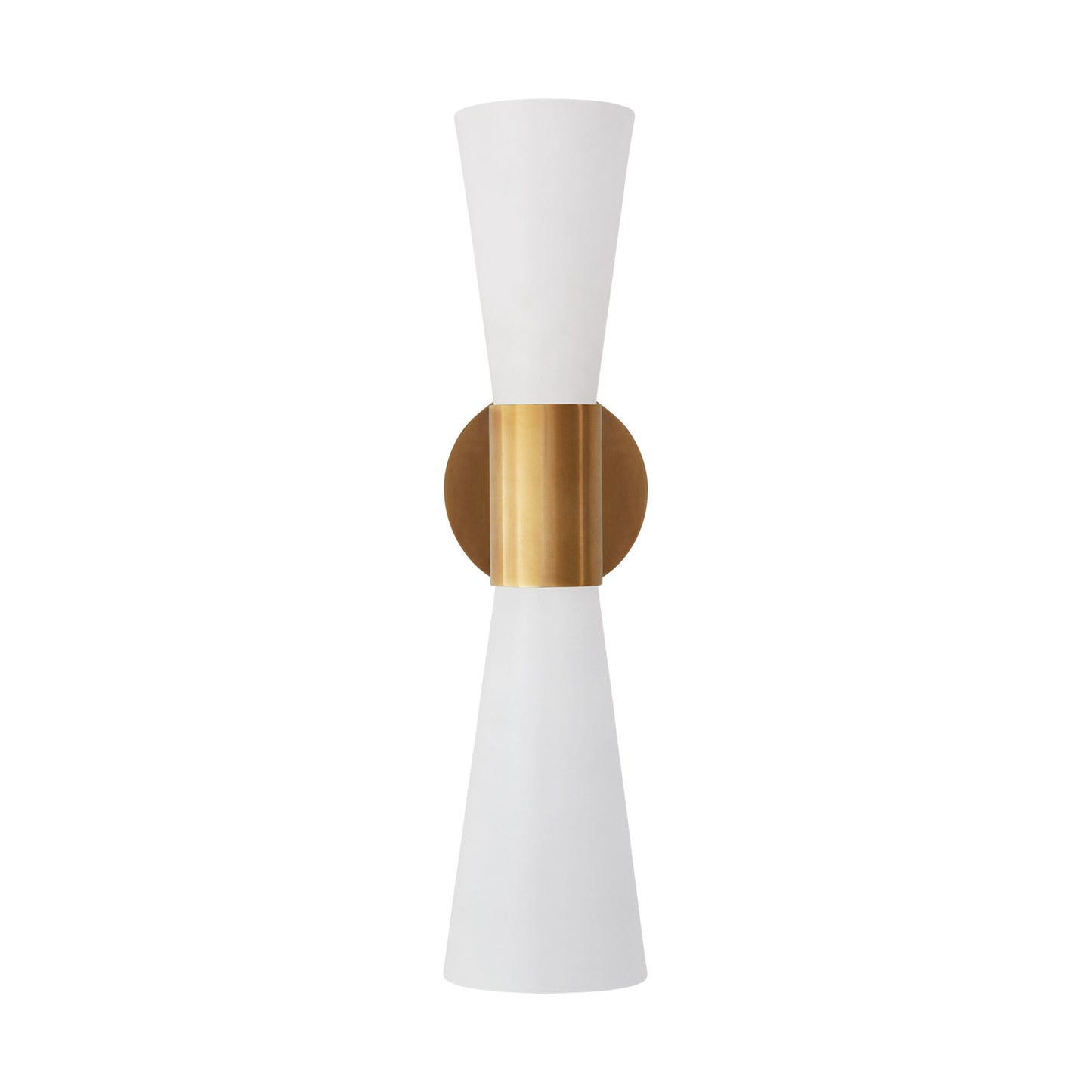 AERIN Clarkson Medium Narrow Wall Sconce - Black and Brass Wall Light Bloomingdales Lighting White  