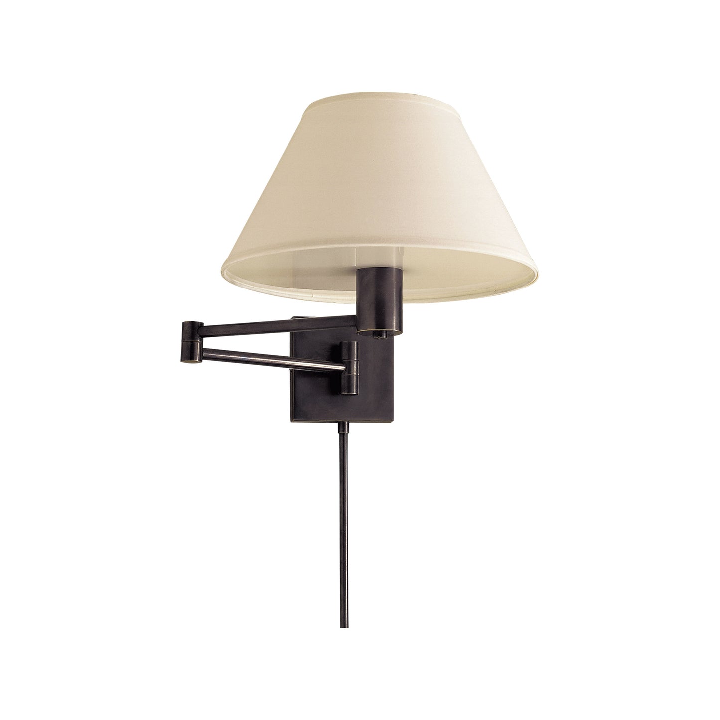 Studio VC Classic Swing Arm Linen Wall Sconce - Brass Wall Light Bloomingdales Lighting Bronze  