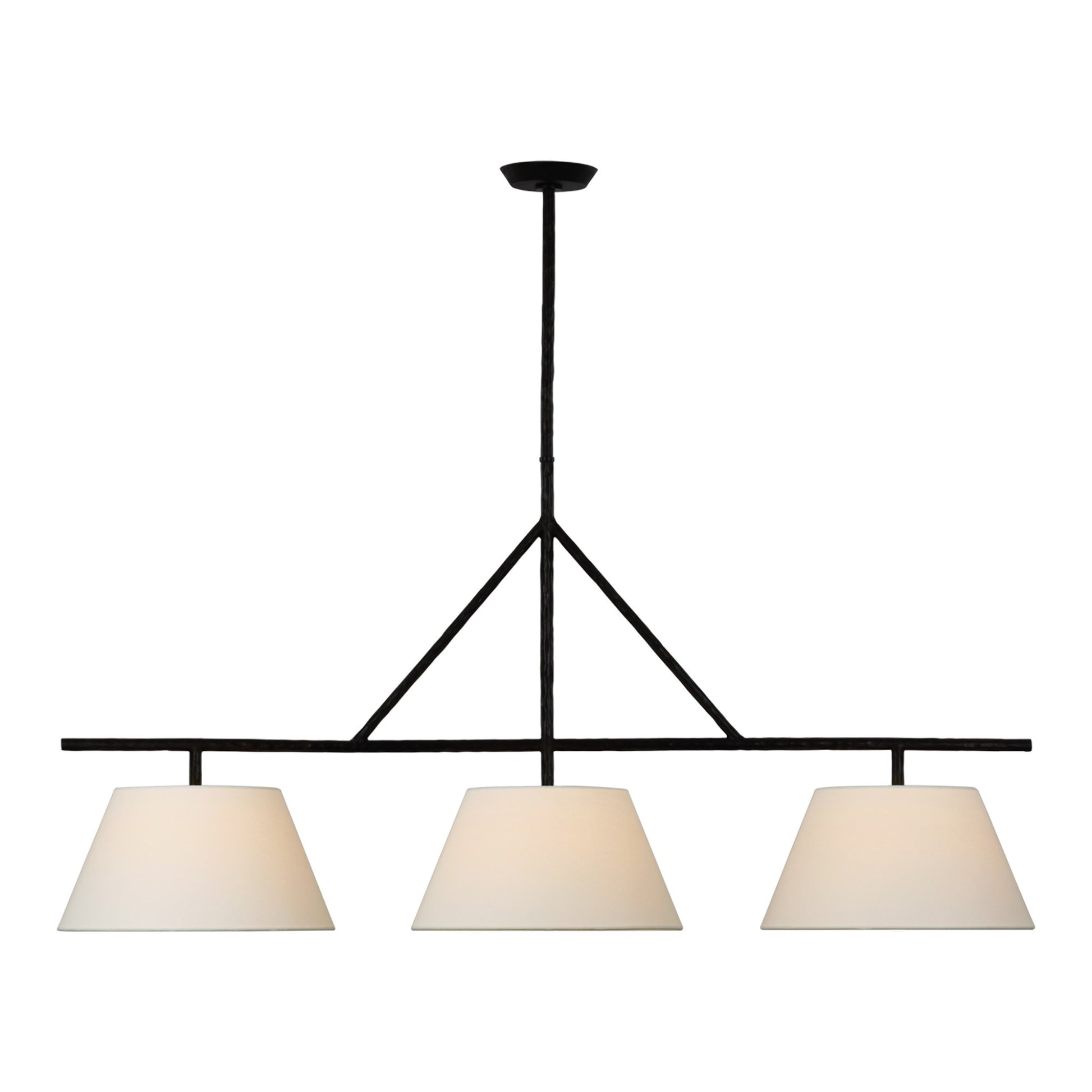 Suzanne Kasler Collette Large Linear Pendant Light - Gilded Iron Pendant Light Bloomingdales Lighting Aged Iron  