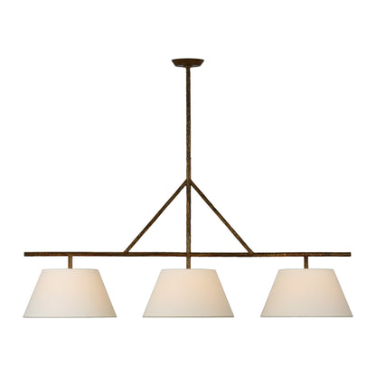 Suzanne Kasler Collette Large Linear Pendant Light - Aged Iron Pendant Light Bloomingdales Lighting Gilded Iron  