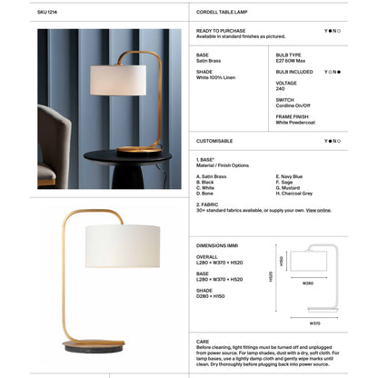 Cordell Cantilevered Table Lamp Table Lamp Mayfield Lighting