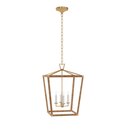 Chapman & Myers Darlana Medium Wrapped Lantern Pendant Light - Brass Pendant Light Bloomingdales Lighting Rattan  