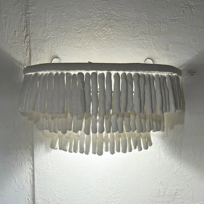 Desta Three-Tier Clay Wall Sconce Wall Light Bisque Interiors