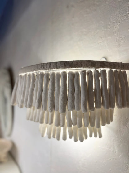 Desta Three-Tier Clay Wall Sconce Wall Light Bisque Interiors