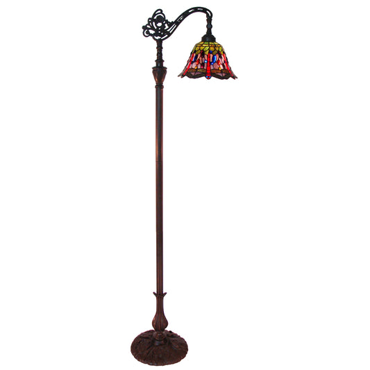 Dragonfly Edwardian Stained Glass Floor Lamp Floor Lamp G&G Bros
