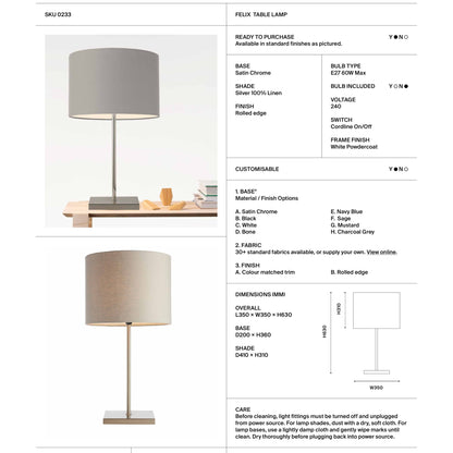 Felix Cylinder Table Lamp Table Lamp Mayfield Lighting