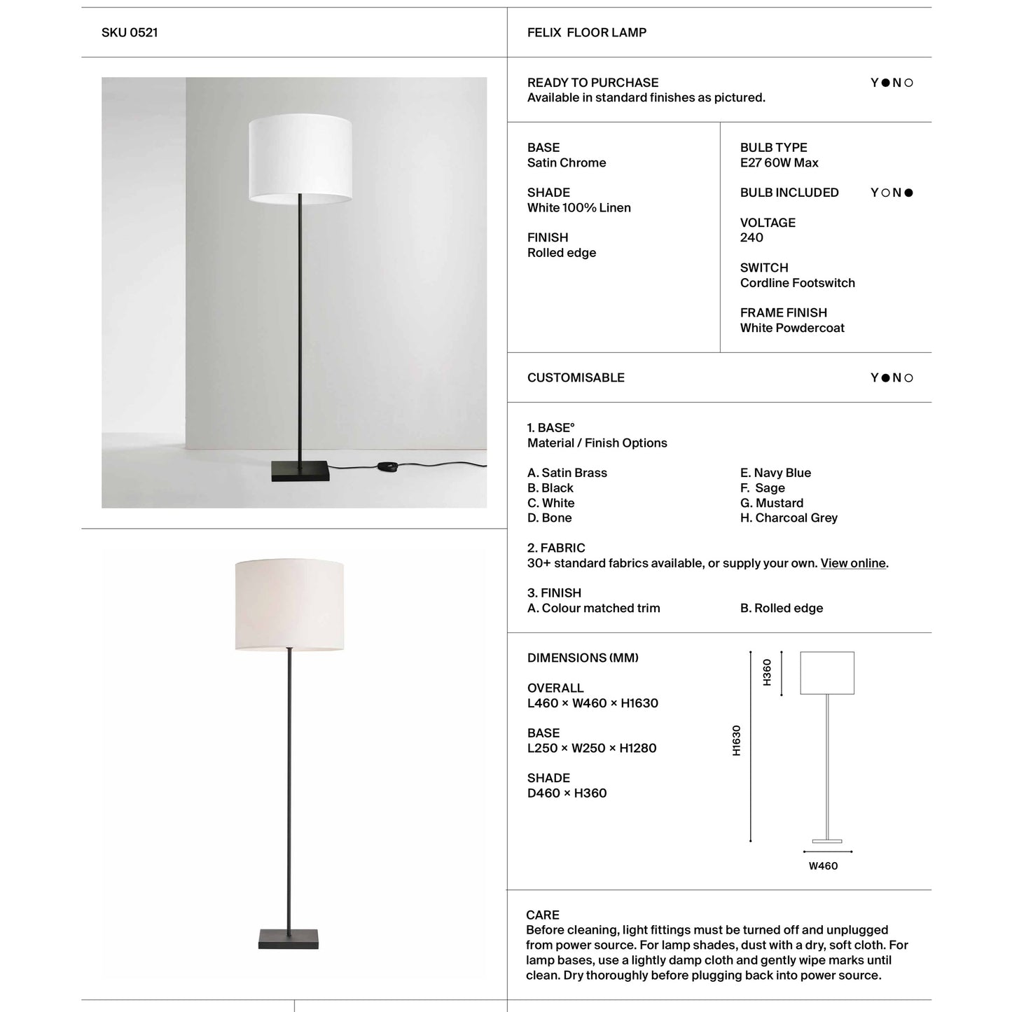 Felix Floor Lamp Floor Lamp Mayfield Lighting