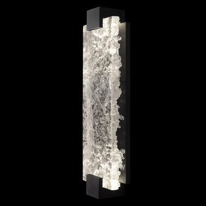 Fine Art HC Lighting Terra Rake 21.75" Wall Sconce - Black Wall Light Bloomingdales Lighting Black Clear Glass