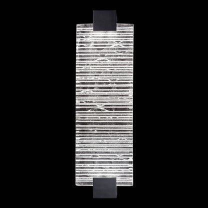 Fine Art HC Lighting Terra Clear 21.75" Wall Sconce - Black Wall Light Bloomingdales Lighting Black Rake Glass