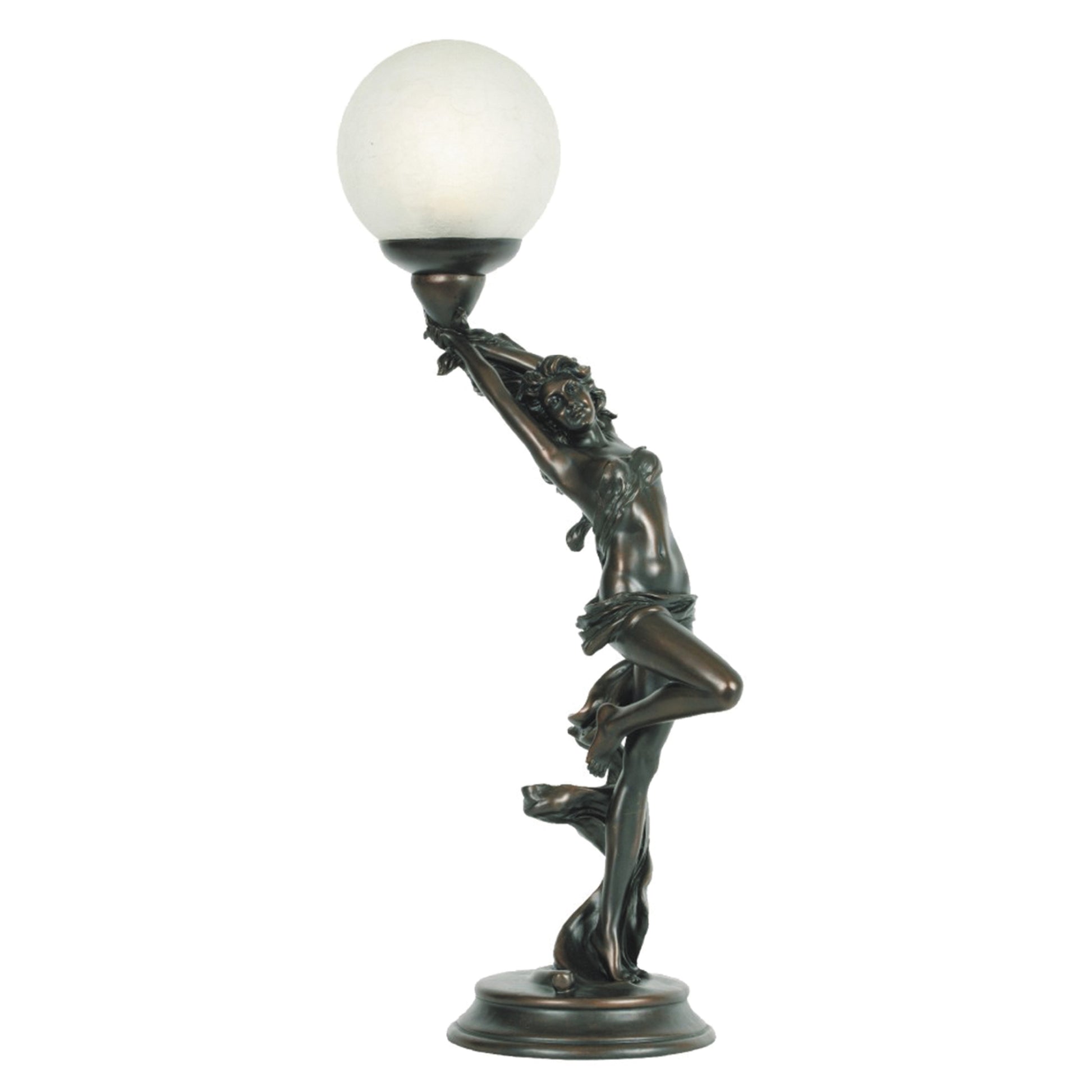 Grace Sculptural Art Deco Table Lamp Table Lamp G&G Bros Antique Bronze