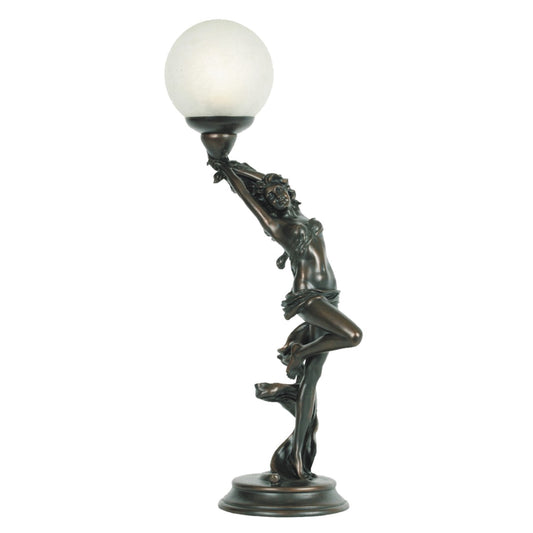 Grace Sculptural Art Deco Table Lamp Table Lamp G&G Bros Antique Bronze